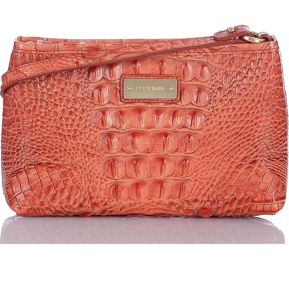 Brahmin Melbourne Tulle Mini Bag.  Orange - Picture 14 of 16